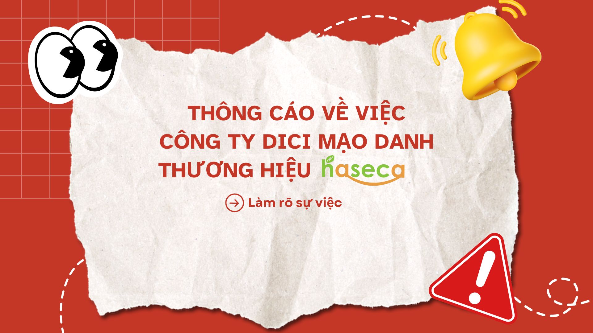Thông cáo về việc công ty Dici mạo danh thương hiệu Haseca